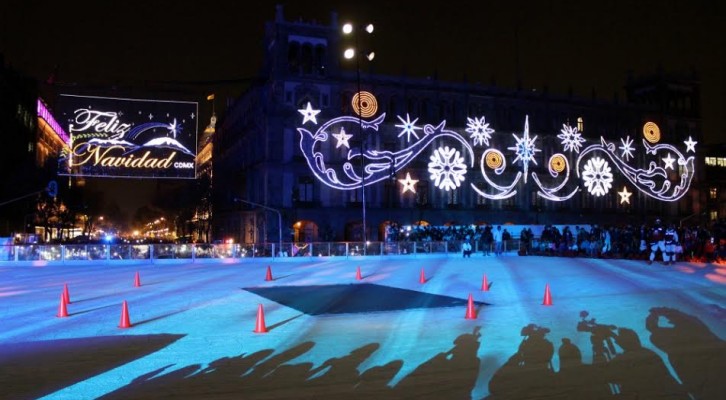 Pista de Hielo en Zócalo de la Ciudad de México